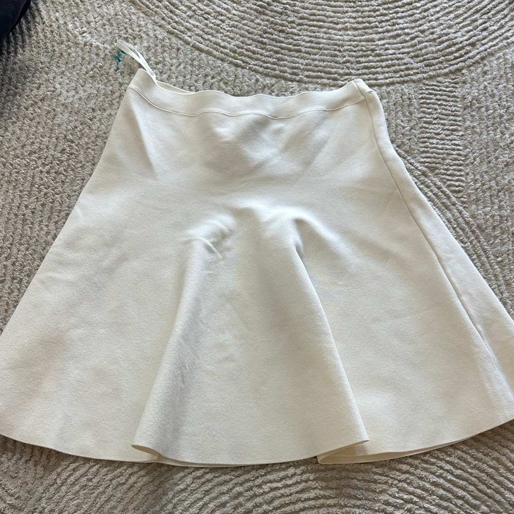 Women's Cream Flared Skirt - Classic A-Line Style